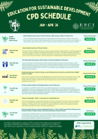  Education for Sustainable Development (ESD) CPD Schedule, September - December 2025
