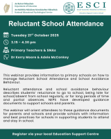 Reluctant School Attendance Webinar Primary Schools