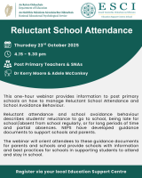 Reluctant School Attendance  Webinar  Post Primary 